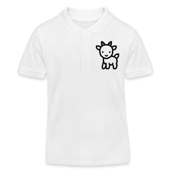 Ziege - Kinder Organic Poloshirt Mini Sprinter von Stanley/Stella - Weiß - Vorne