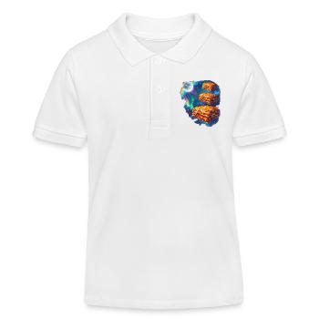 Space lasagna in the star nebula - Kids Organic Polo Shirt by Stanley/Stella - white - Front