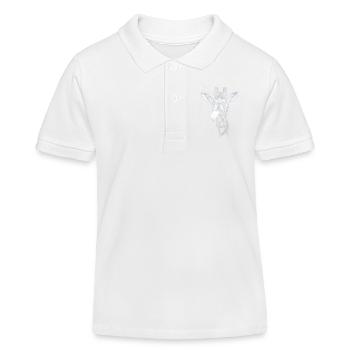 Lustige Giraffe mit Zunge - Kinder Organic Poloshirt Mini Sprinter von Stanley/Stella - Weiß - Vorne