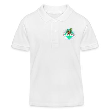 Coron Island in the Philippines Coconut Souvenir - Kids Organic Polo Shirt by Stanley/Stella - white - Front