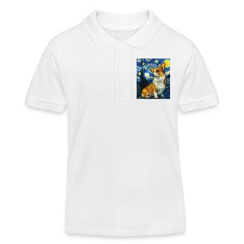 Welsh Corgi Pembroke - Kids Organic Polo Shirt by Stanley/Stella - white - Front