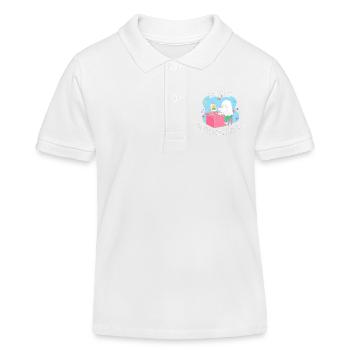 Es ist in Ordnung, gesehen zu werden, wie man es versucht - Kinder Organic Poloshirt Mini Sprinter von Stanley/Stella - Weiß - Vorne