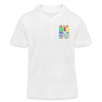 Retro Back to the 80s Vintage Design - Kinder Organic Poloshirt Mini Sprinter von Stanley/Stella - Weiß - Vorne