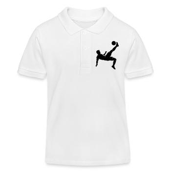 Bicyclette du footballeur - Polo enfant bio Stanley/Stella - blanc - Devant