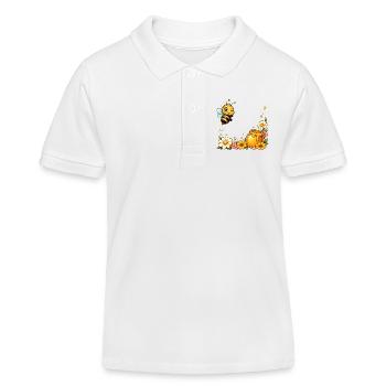 Biene Honig Imker Honigwabe Bienchen Insekt - Kinder Organic Poloshirt Mini Sprinter von Stanley/Stella - Weiß - Vorne