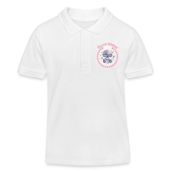 Bientôt Maman 2027 Annonce Grossesse Cadeau - Polo enfant bio Stanley/Stella - blanc - Devant