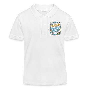 Private Pilot My Passion My Aviation Enthusiast - Kids Organic Polo Shirt by Stanley/Stella - white - Front
