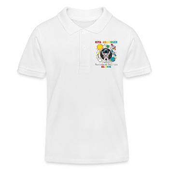 Kita Abgänger Eine Legende Astronaut - Kinder Organic Poloshirt Mini Sprinter von Stanley/Stella - Weiß - Vorne