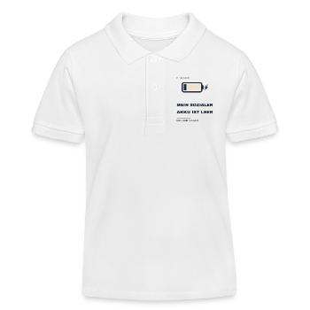 Mein Sozialer Akku Ist Leer Introvertiert - Kinder Organic Poloshirt Mini Sprinter von Stanley/Stella - Weiß - Vorne