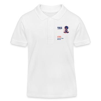 Yoga Atme Der Rest Kann Warten Yogalehrerin - Kinder Organic Poloshirt Mini Sprinter von Stanley/Stella - Weiß - Vorne