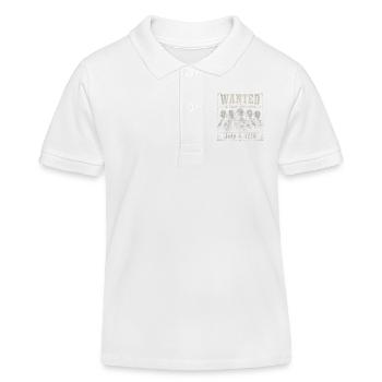 Wanted: Funny pictures of the founding fathers for the 4th of July - Kids Organic Polo Shirt by Stanley/Stella - white - Front