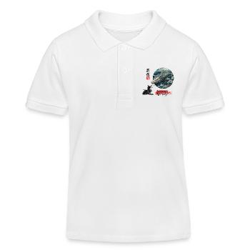 La victoire du samouraï : tuer la bête des mers - Polo enfant bio Stanley/Stella - blanc - Devant