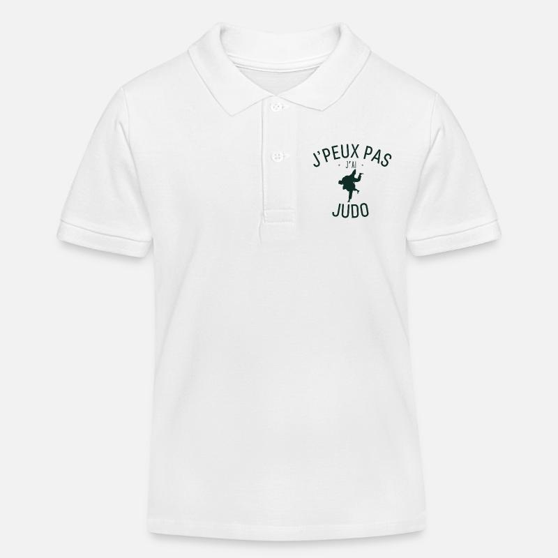 J peux pas j ai judo - Polo enfant bio Stanley/Stella - blanc