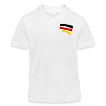 Drapeau de l’Allemagne - Style Stripes - Polo enfant bio Stanley/Stella - blanc - Devant
