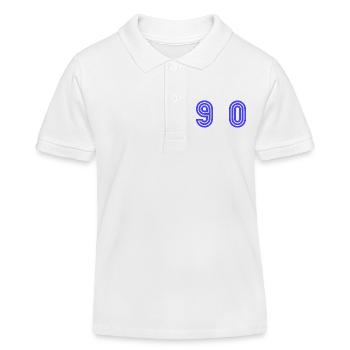 90. 90 JAHRE. 90-JÄHRIGES JUBILÄUM. 90-JÄHRIGES JUBILÄUM. - Kinder Organic Poloshirt Mini Sprinter von Stanley/Stella - Weiß - Vorne