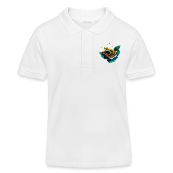 Grenouille - Polo enfant bio Stanley/Stella - blanc - Devant