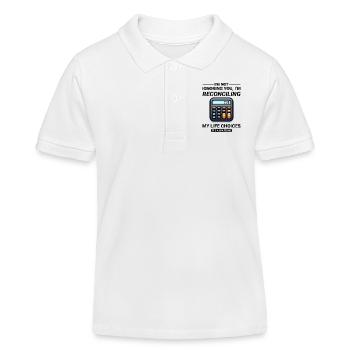 Buchhalter Buchhaltung Buchhaltung Finanzen Lustig - Kinder Organic Poloshirt Mini Sprinter von Stanley/Stella - Weiß - Vorne