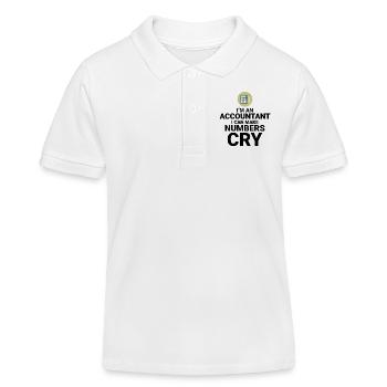 Accountant Accounting Bookkeeping Finance Funny - Kids Organic Polo Shirt by Stanley/Stella - white - Front