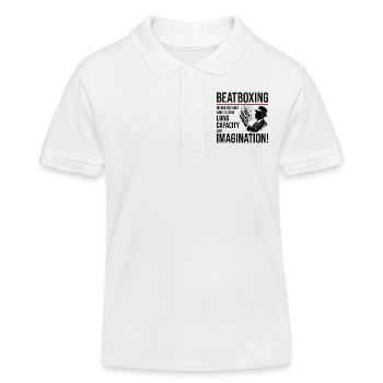 Beatboxing Culture Rythmique Beatbox Art Musique - Polo enfant bio Stanley/Stella - blanc - Devant