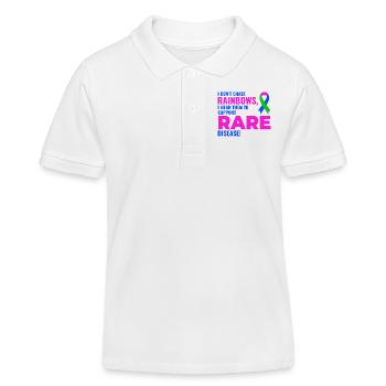 Le soutien arc-en-ciel aux maladies rares sensibilise le public - Polo enfant bio Stanley/Stella - blanc - Devant