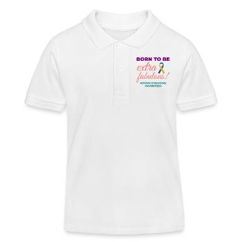 Down-Syndrom-Bewusstsein Extra fabelhaft - Kinder Organic Poloshirt Mini Sprinter von Stanley/Stella - Weiß - Vorne