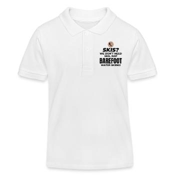 Barefoot Water Skiing Extreme Sports Barefooting - Kids Organic Polo Shirt by Stanley/Stella - white - Front