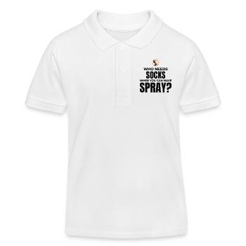 Barfuß Wasserski Extremsport Barfuß - Kinder Organic Poloshirt Mini Sprinter von Stanley/Stella - Weiß - Vorne