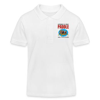 Rafting Team Raft Eau Vive Rafter Paddle Drôle - Polo enfant bio Stanley/Stella - blanc - Devant