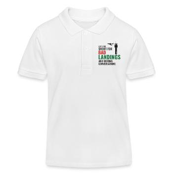 Contrôleur de la circulation aérienne ATC Aviation Humour Avion - Polo enfant bio Stanley/Stella - blanc - Devant