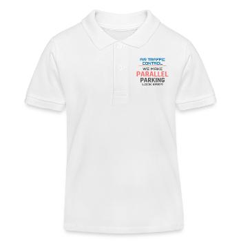 Contrôleur de la circulation aérienne ATC Aviation Humour Avion - Polo enfant bio Stanley/Stella - blanc - Devant