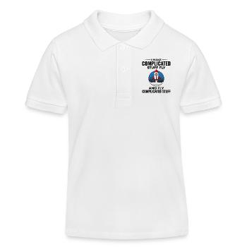 Luft- und Raumfahrtingenieur Raumfahrtraketenwissenschaftler - Kinder Organic Poloshirt Mini Sprinter von Stanley/Stella - Weiß - Vorne
