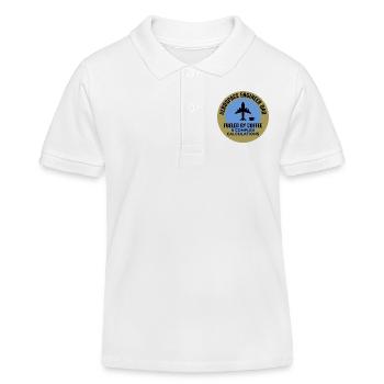 Luft- und Raumfahrtingenieur Papa Kaffee Flugzeug Flugzeug - Kinder Organic Poloshirt Mini Sprinter von Stanley/Stella - Weiß - Vorne