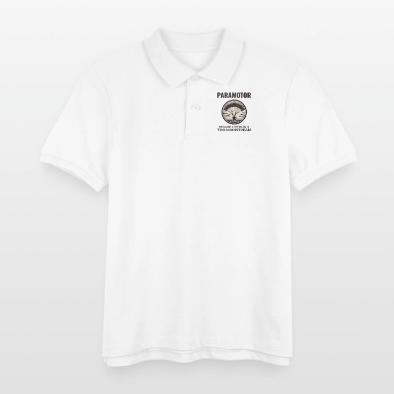Paramotor Pilot Paramotoring Powered Paraglider Kids Organic Polo Shirt by Stanley/Stella
