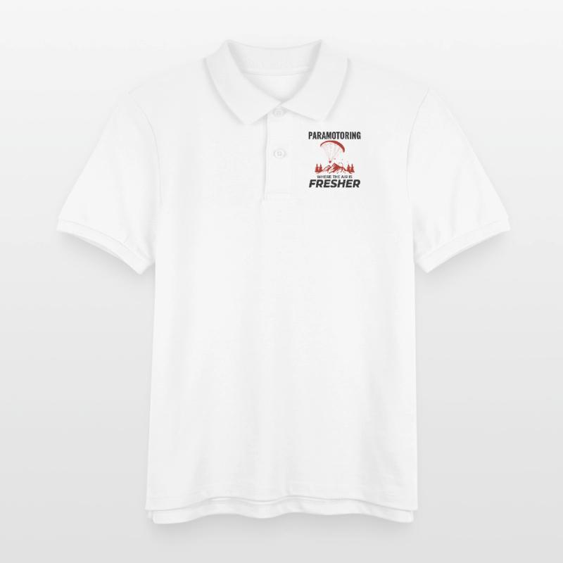 Paramotor Pilot Paramotoring Powered Paraglider Kids Organic Polo Shirt by Stanley/Stella