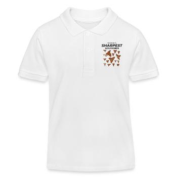 Shark Teeth Collector Fossil Hunting Paleontology - Kids Organic Polo Shirt by Stanley/Stella - white - Front