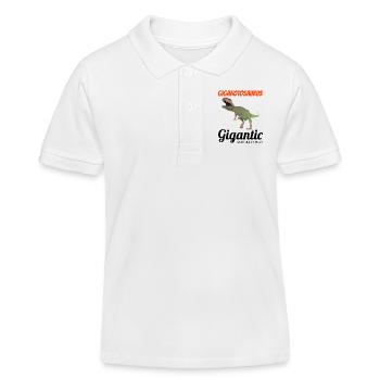 Giganotosaurus Dinosaur Dino Paleontologist Fossil - Kids Organic Polo Shirt by Stanley/Stella - white - Front