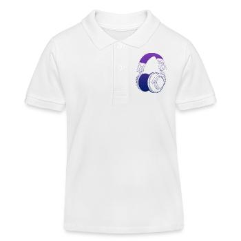 DJ Kopfhörer - Kinder Organic Poloshirt Mini Sprinter von Stanley/Stella - Weiß - Vorne