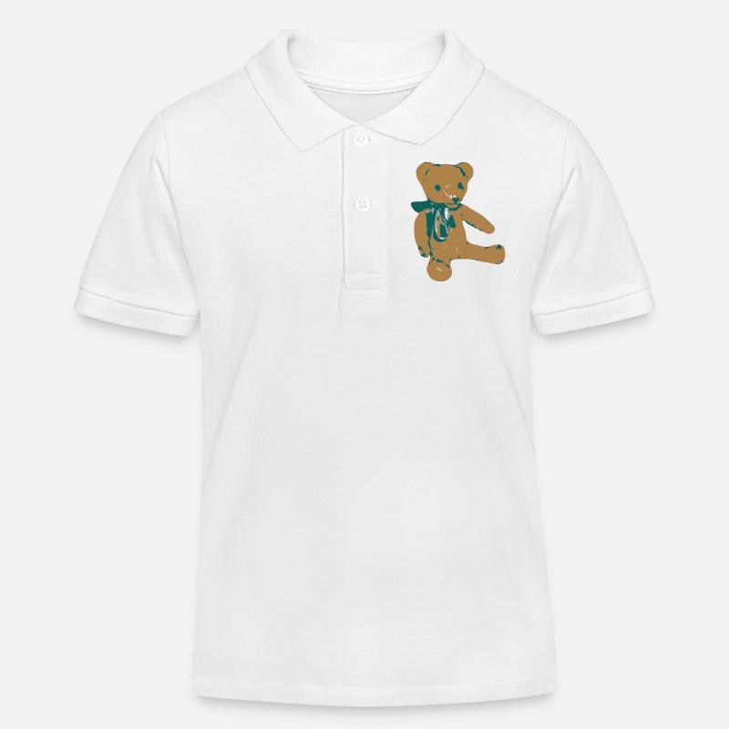 Teddy Bear - Polo enfant bio Stanley/Stella - blanc