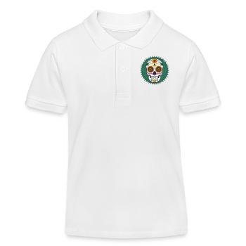 Tag des toten Schädels - Kinder Organic Poloshirt Mini Sprinter von Stanley/Stella - Weiß - Vorne