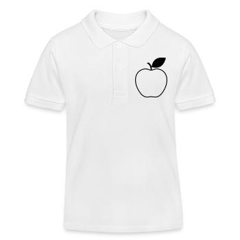 Pomme Fruit Fruit Végétarien Végétalien Idée Cadeau - Polo enfant bio Stanley/Stella - blanc - Devant