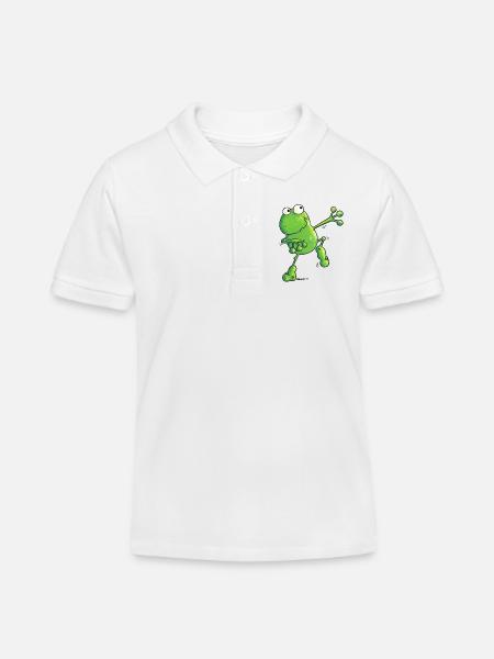 Green Power Frosch - Frösche - Kinder Organic Poloshirt Mini Sprinter von Stanley/Stella - Weiß