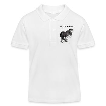 Sweet Shire Horse - Polo enfant bio Stanley/Stella - blanc - Devant