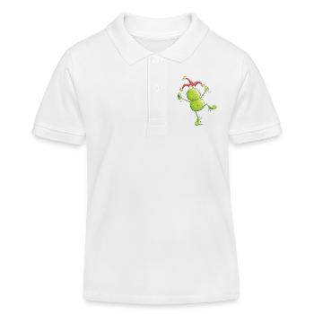 Karneval Frosch - Kinder Organic Poloshirt Mini Sprinter von Stanley/Stella - Weiß - Vorne