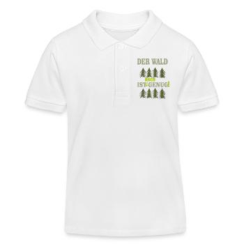 der wald ist doch genug - Kinder Organic Poloshirt Mini Sprinter von Stanley/Stella - Weiß - Vorne