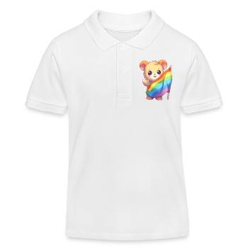 L’amour est une nécessité pour l’ours - Polo enfant bio Stanley/Stella - blanc - Devant