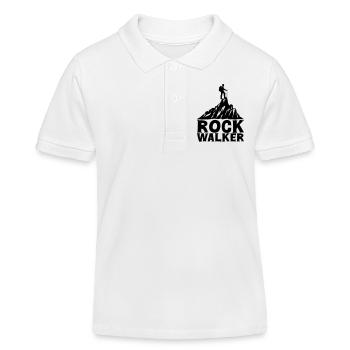Rock Walker [Noir] - Polo enfant bio Stanley/Stella - blanc - Devant