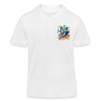 Dynamic Serve: The Art of Tennis in Motion - Kids Organic Polo Shirt by Stanley/Stella - white - Front
