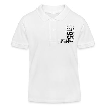 Geburtstag Juni 1954 Juni geboren im Juni - Kinder Organic Poloshirt Mini Sprinter von Stanley/Stella - Weiß - Vorne