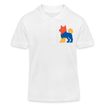 Chien Pop Art - Polo enfant bio Stanley/Stella - blanc - Devant