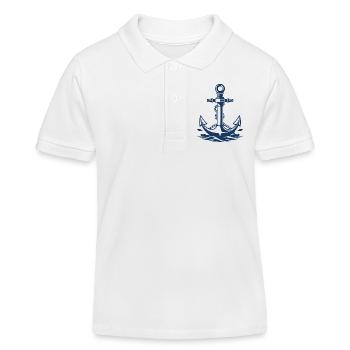 Anchor Sailor Sailor Northern Germany Gift - Kids Organic Polo Shirt by Stanley/Stella - white - Front